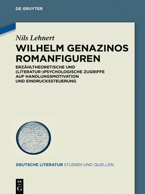 cover image of Wilhelm Genazinos Romanfiguren